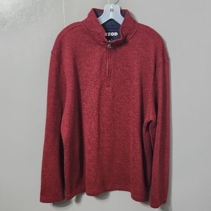 Izod Men's Burgundy Quarter-Zip Sweater